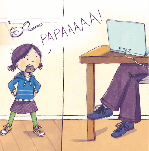 Lotta ruft Papa.